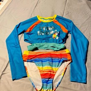 Disney Store Star Wars Girls Size 9/10 two piece bathing suit